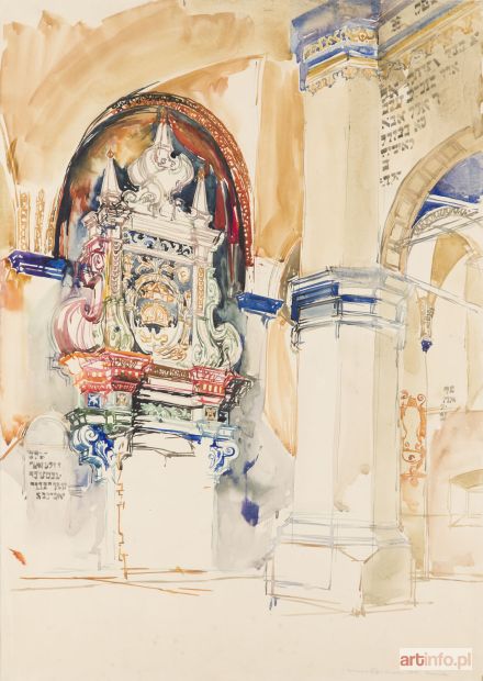 DĄBROWSKI Henryk | Wnętrze synagogi w Tykocinie, 1971 r.