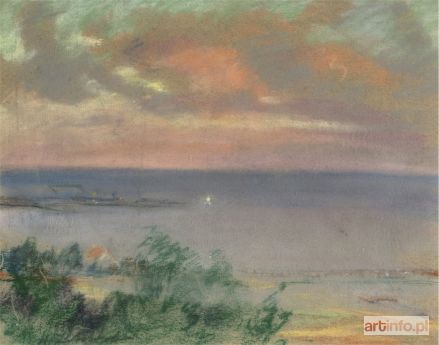 ŻABOKLICKI Wacław | Pejzaż morski o zachodziesłońca, 1939 r.