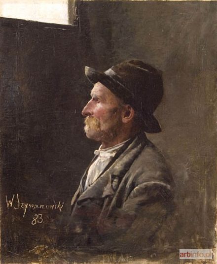 SZYMANOWSKI Wacław | STUDIUM PORTRETU MĘŻCZYZNY W LEWYM PROFILU, 1883