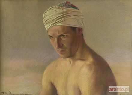 WYGRZYWALSKI Feliks Michał | Portret młodego mężczyzny w turbanie