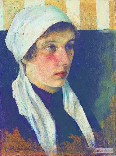 SZLUHA Roman | Portret dziewczyny w chustce, 1922