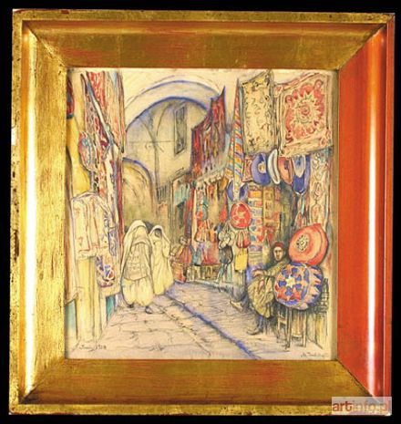 TRZEBIŃSKI Marian | Wejście do bazaru arabskiego w Tunisie, 1928 r.