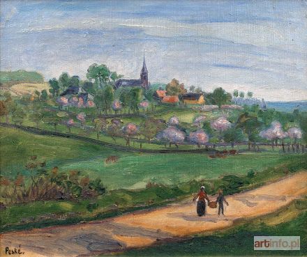 PESKE Jean (Jan Mirosław) PESKÉ, PESZKE | Sur la route du village