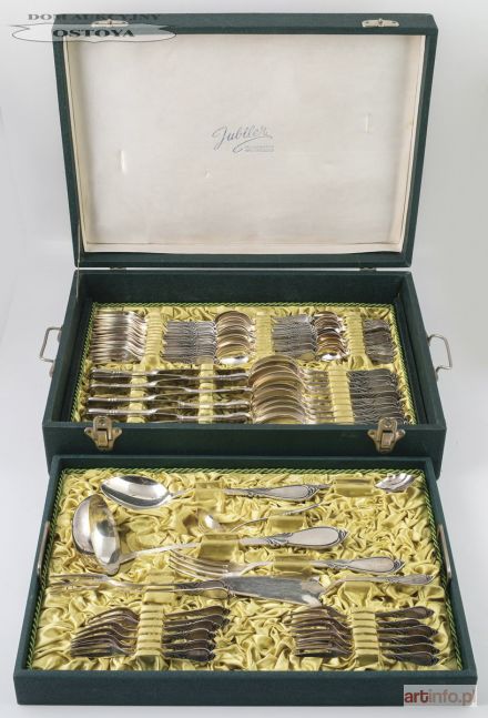 KOMPLET SZTUĆCÓW NA 12 OSÓB FASON RAPSODIA, Polska, Warszawa, Hefra, ok. 1970