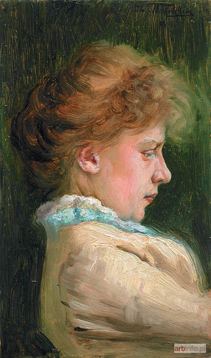 MAKOWSKY Constantin Egorovitch | Portrait d`une jeune fille (1900)