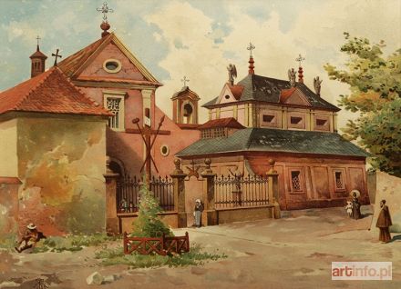 TONDOS Stanisław | Widok na kościół Kapucynów w Krakowie, 1886 r.