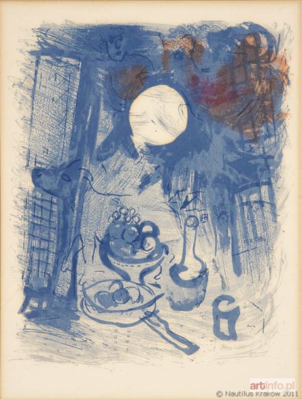 CHAGALL Marc | Martwa natura w błękicie, 1957