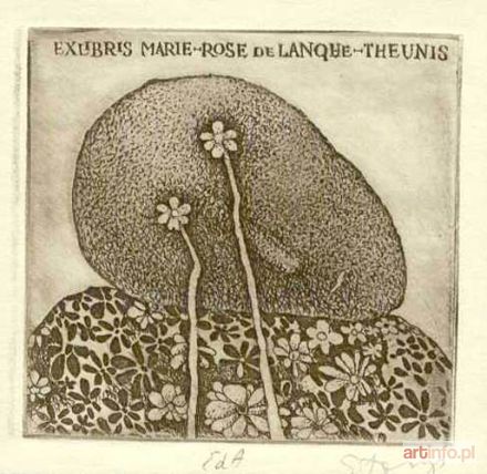 EIDRIGEVICIUS Stasys | Ex libris Marie-Rose de Lanque-Theunis