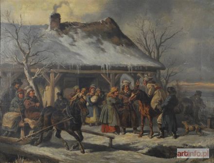 PILLATI Henryk | Chłopi przed karczmą, 1862