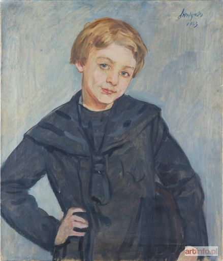 WODYŃSKI Jan | Portret jasnowłosego chłopca, 1923 r.