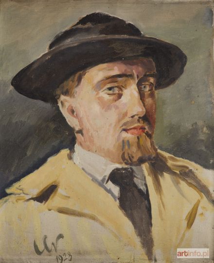 OSSECKI Wilk (Wilhelm) | Portret mężczyzny w kapeluszu, 1928 r.