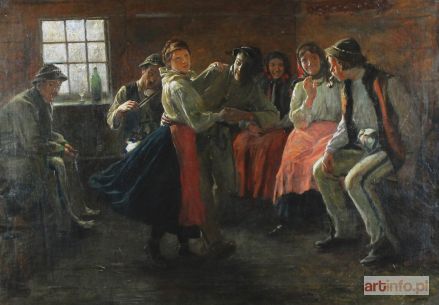 PIOTROWSKI Antoni | Zabawa w góralskiej izbie, 1918