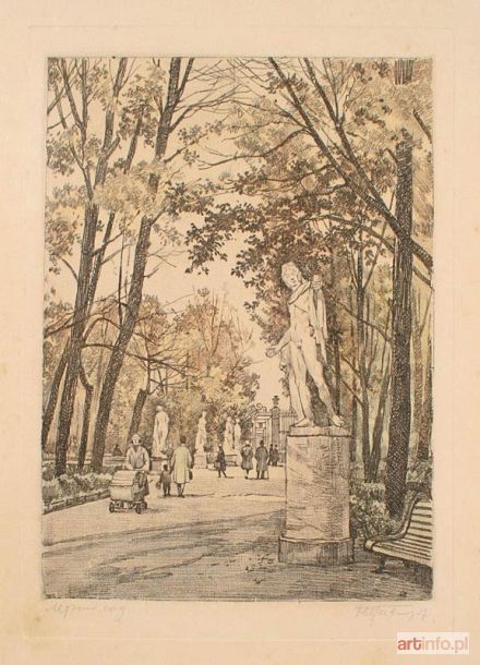 ARTYSTA nieokreślony, 2 poł. XX w. | Park w Moskwie, 1957 r.