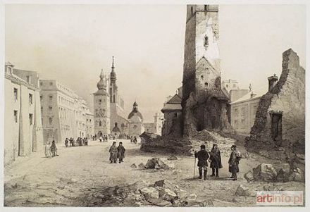 LAUVERGNE Barthelemy de | Plac Dominikański w Krakowie, 1840