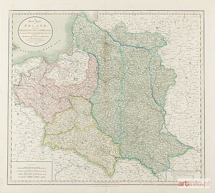 CARY John | Porozbiorowa Mapa Polski i Wielkiego Księstwa Litewskiego