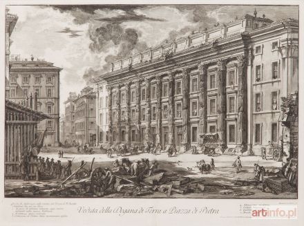 PIRANESI Giovanni Battista (Giambattista) | Veduta della Dogana di Terra a Piazza di Pietra, 1753 r.