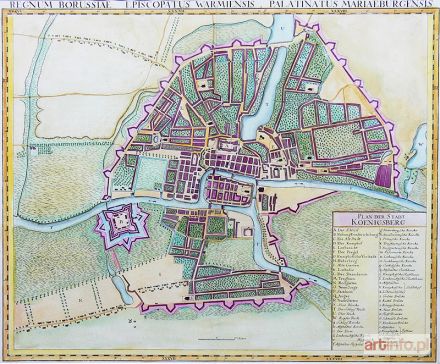 HOMANN Johann Baptist | Regnum Borussiae Episcopatus Warmiensis. Palatinatus Mariaeburgensis. Plan der Stadt Koenigsberg