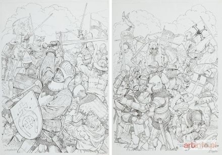 SZYSZKO Marek | Grunwald 1410-2010, projekt okładki komiksowej (front i tył), 2010 r.