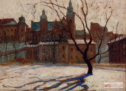 KAMOCKI Stanisław | Kraków zimą - Widok na Wawel, ok. 1907