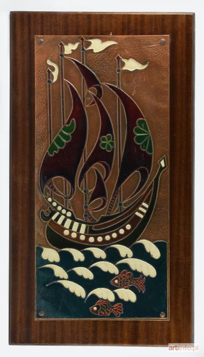 Żaglowiec - płaskorzeźba