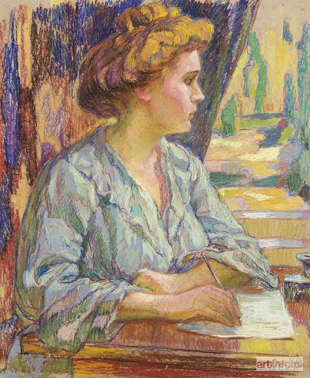 PESKE Jean (Jan Mirosław) PESKÉ, PESZKE | FEMME A LA LECTURE