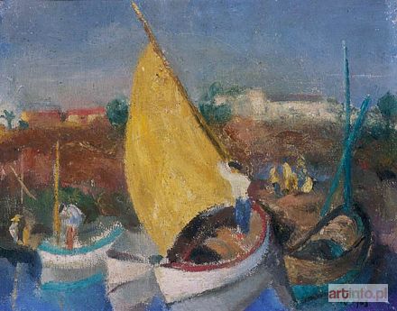 GOLUS Jan | ŁODZIE ŻAGLOWE W AMIENS, 1930