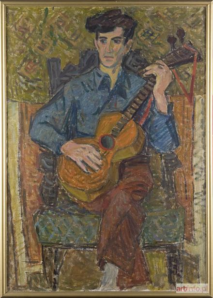 SZANCENBACH Jan | PORTRET MĘŻCZYZNY Z GITARź, OK. 1948