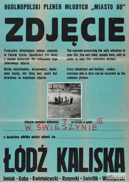 ŁÓDŹ KALISKA Grupa | Plakat zapowiadający akcję Zdjęcie w ramach Ogólnopolskiego