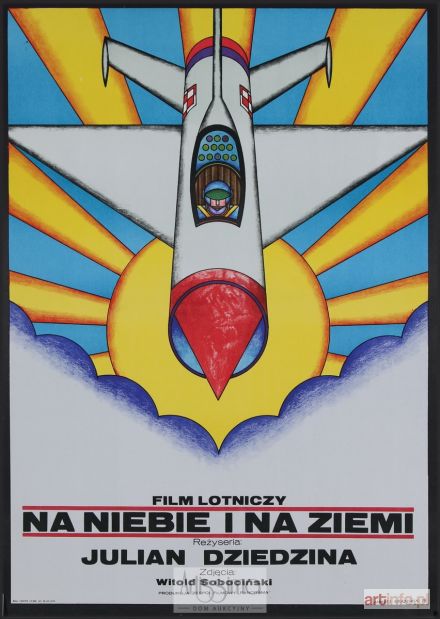 KRAJEWSKI Andrzej (Andre de Krayewski) | Plakat filmowy Na niebie i na ziemi, 1973