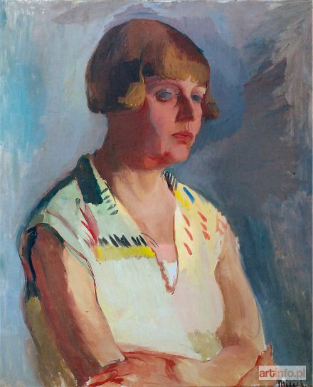 MILICH Adolf Abram | Portret kobiety w żółtej sukience, ok. 1935