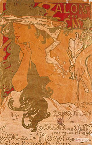 MUCHA Alfons | XXme Exposition du Salon des Cent (mars  avril 1896) / Hall de la Plume imp. F. Champenois