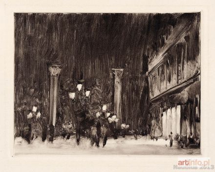 WEISS Wojciech | Wenecja. Piazetta nocą, ok. 1930