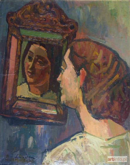 LANDAU Zygmunt (Sigmond) | Femme au miroir (1920)