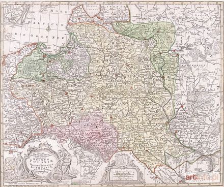 LOTTER Tobias Conrad | MAPA I ROZBIORU POLSKI, Augsburg, po 1772