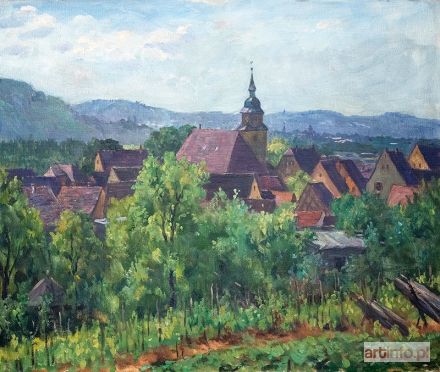 SCHMAUK Carl | Pejzaż miasteczka, 1942 r.