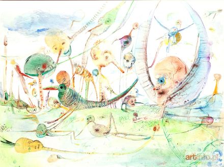 ŚWIESZEWSKI Maciej | Kompozycja z ptakami, 1993 r.