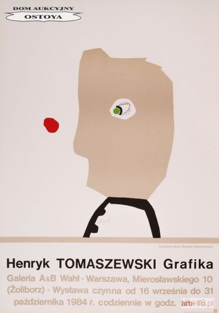 TOMASZEWSKI Henryk | PLAKAT WYSTAWY W GALERII SZTUKI ALICJI I BOŻENY WAHL, 1984