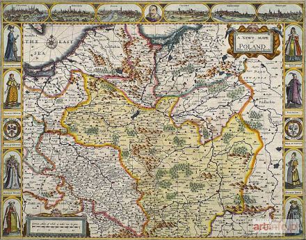 SPEED John | A New e Mape of Poland. Done into English by I. Speede, 1626