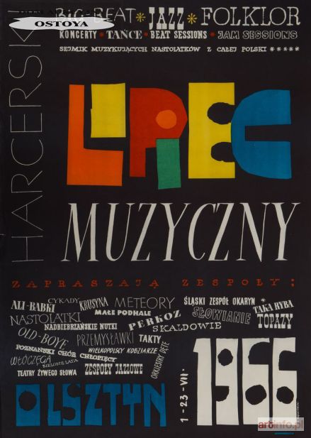 MĄCZKOWSKI Henryk | Plakat HARCERSKI LIPIEC MUZYCZNY, Olsztyn, 1966