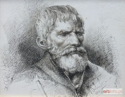 WELOŃSKI Pius | Portret mężczyzny, 1883 r.