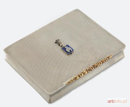 Pudełko na papierosy z herbem Lubicz