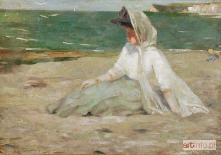 KULCZYCKA Olena | Na plaży w Yport, 1908