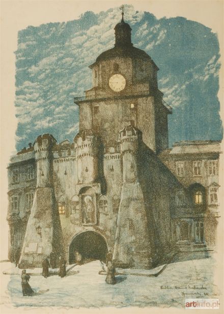 GUMOWSKI Jan Kanty | Lublin. Brama Krakowska, z cyklu: Motywy architektury polskiej, 1918