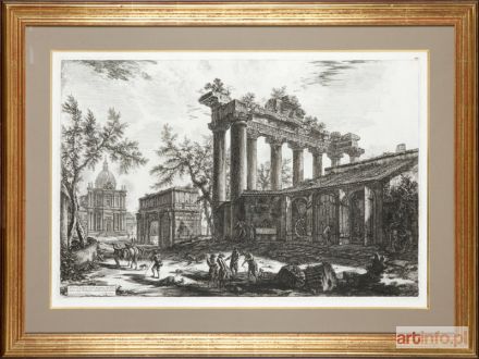 PIRANESI Giovanni Battista (Giambattista) | Widok ruin Świ ątyni Zgody w Rzymie - z cykluTrofei di Ottaviano Augusto