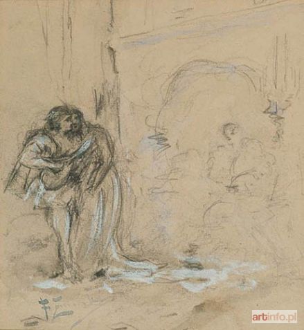 ŻMURKO Franciszek | KOMPOZYCJA Z GRAJĄCYM NA MANDOLINIE I KOBIETAMI (SZKIC)