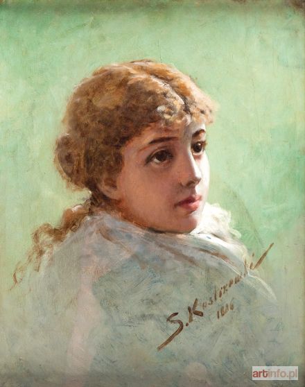 KOSTRZEWSKI Stanisław | Portret dziewczyny, 1886 r.