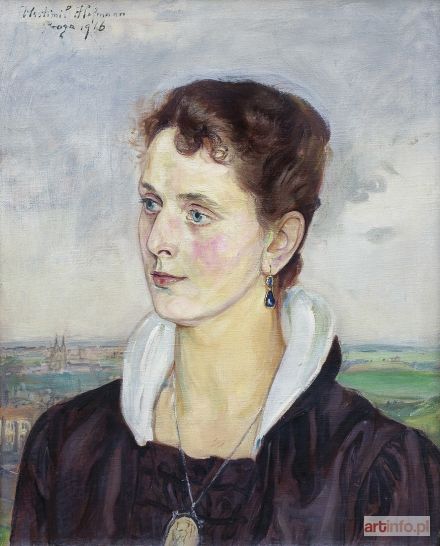 HOFMAN Wlastimil | PORTRET PANI Z MEDALIONEM, 1916