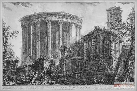 PIRANESI Giovanni Battista (Giambattista) | Veduta del tempio della Sibilla in Tivoli, 1761