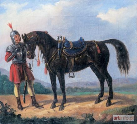 Malarz polski | RYCERZ PRZY KONIU,  przed 1850 r.