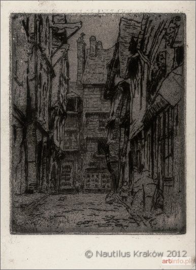 PANKIEWICZ Józef | Uliczka [Rue de la Boucherie] w Caudebec-en-Caux, 1907